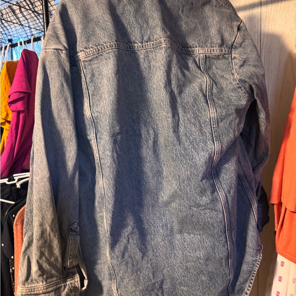 Denim Button-Up Jacket - image 2